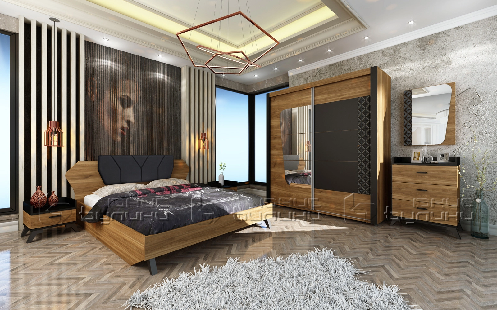 Спален комплект Кафе